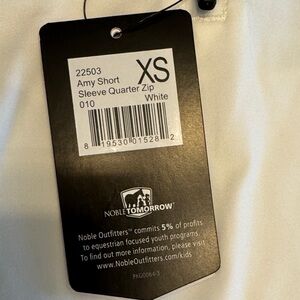Amy Short Sleeve Quarter Zip - White (XS)